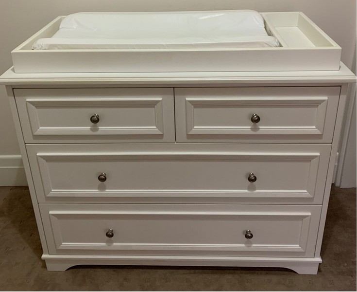 pottery barn changing table topper